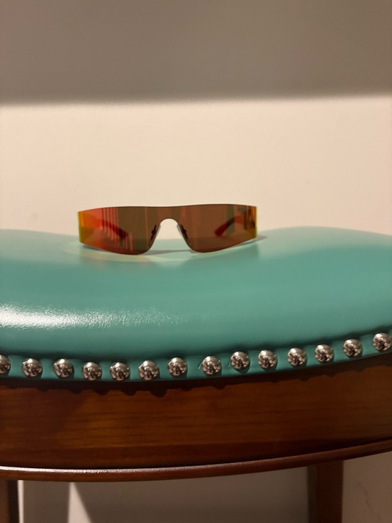 🔥 Balenciaga Wrap Gradient Orange-Yellow Shield Sunglasses  🔥 Summer Hawt🔥 - Picture 5 of 13